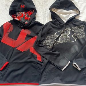 BOTH Boys Under Armour hoodies size youth Large 10/12